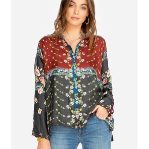 Johnny Was Nara Button Down Silk Blouse - XXL